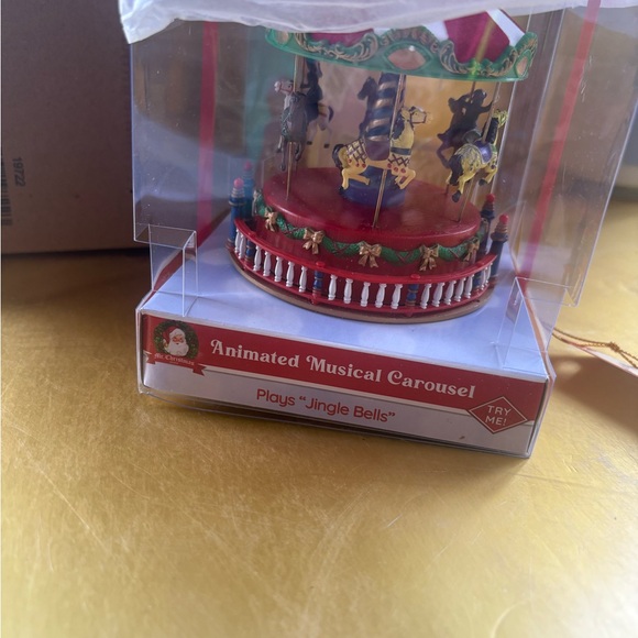 Other - Animated Musical Carousel with Red and Green Accents